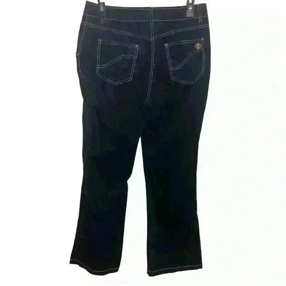 Roberta Di Camerino Women's Pants Mid Rise  Casual Dark Navy Size 12 Flare - Picture 3 of 5